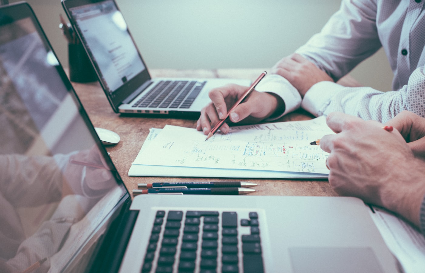 Personal tax documents and planning on a desk
